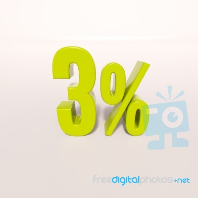 Percentage Sign, 3 Percent Stock Image