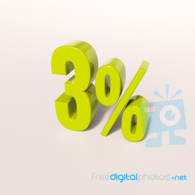 Percentage Sign, 3 Percent Stock Image