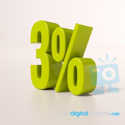 Percentage Sign, 3 Percent Stock Image