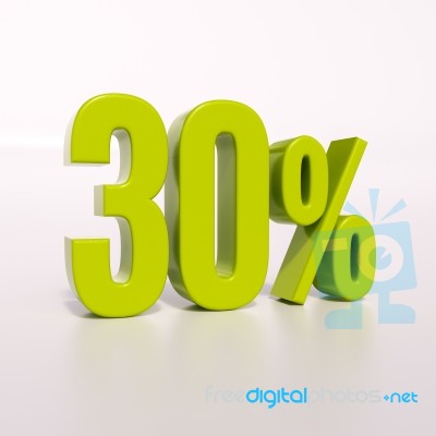 Percentage Sign, 30 Percent Stock Image