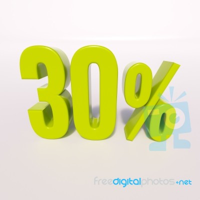 Percentage Sign, 30 Percent Stock Image