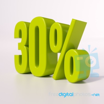 Percentage Sign, 30 Percent Stock Image