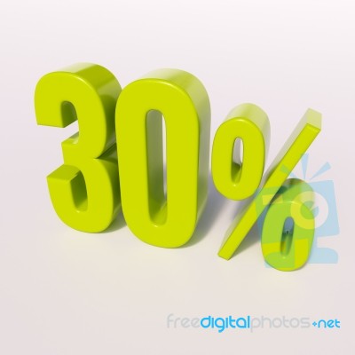 Percentage Sign, 30 Percent Stock Image