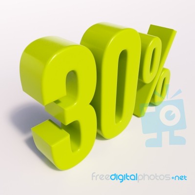 Percentage Sign, 30 Percent Stock Image