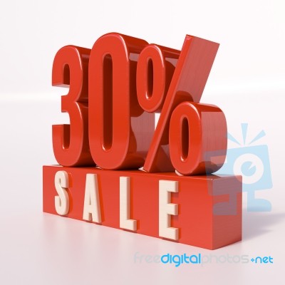 Percentage Sign, 30 Percent Stock Image