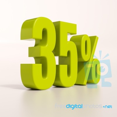 Percentage Sign, 35 Percent Stock Image