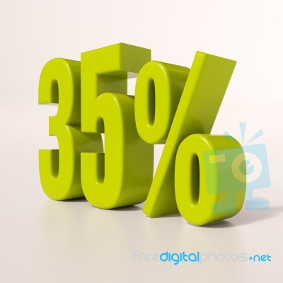 Percentage Sign, 35 Percent Stock Image