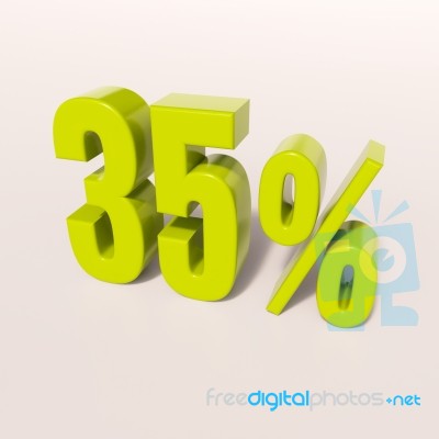 Percentage Sign, 35 Percent Stock Image