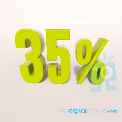 Percentage Sign, 35 Percent Stock Image