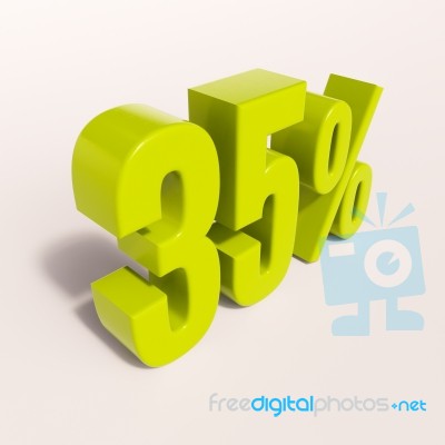 Percentage Sign, 35 Percent Stock Image