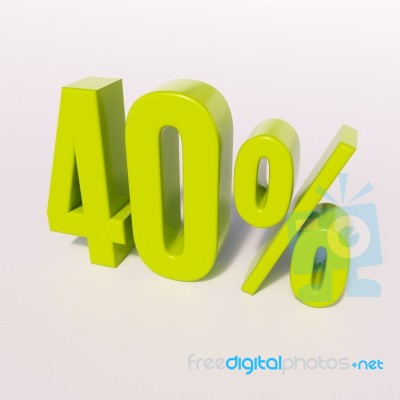 Percentage Sign, 40 Percent Stock Image