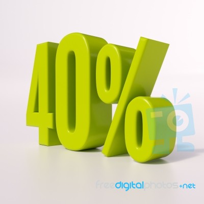 Percentage Sign, 40 Percent Stock Image