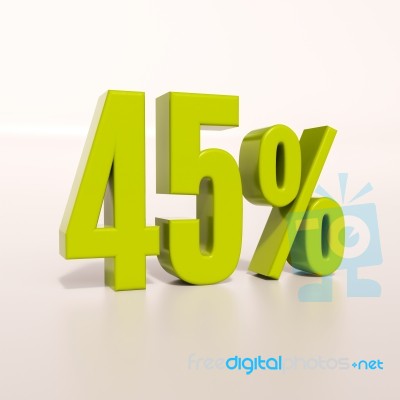 Percentage Sign, 45 Percent Stock Image