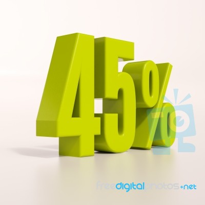 Percentage Sign, 45 Percent Stock Image