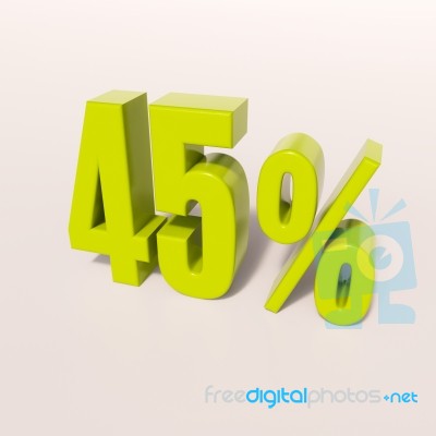 Percentage Sign, 45 Percent Stock Image