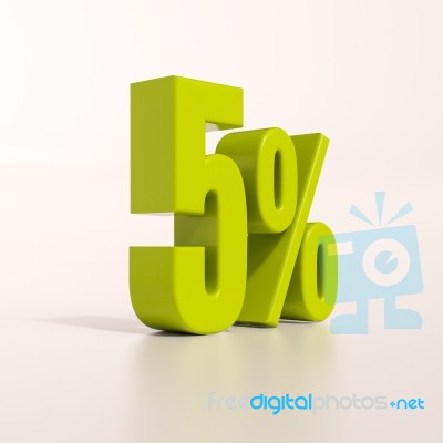 Percentage Sign, 5 Percent Stock Image