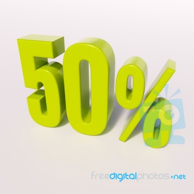 Percentage Sign, 50 Percent Stock Image