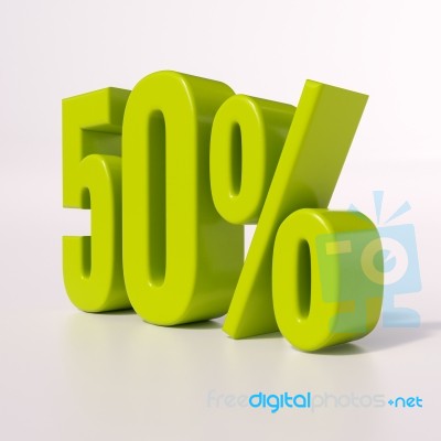 Percentage Sign, 50 Percent Stock Image