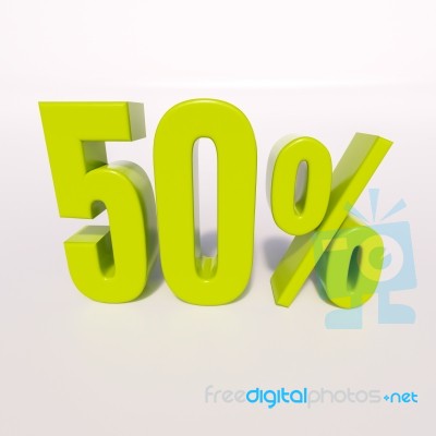 Percentage Sign, 50 Percent Stock Image