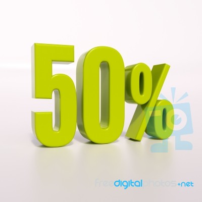 Percentage Sign, 50 Percent Stock Image