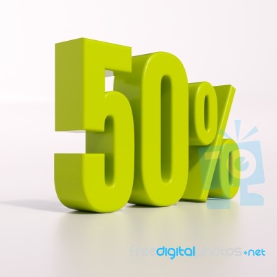 Percentage Sign, 50 Percent Stock Image