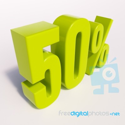 Percentage Sign, 50 Percent Stock Image