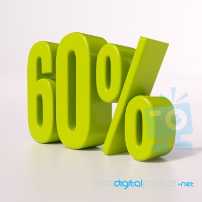 Percentage Sign, 60 Percent Stock Image