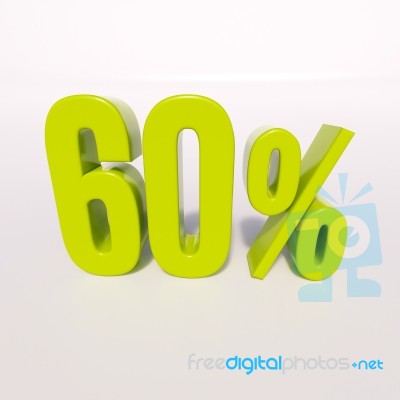 Percentage Sign, 60 Percent Stock Image