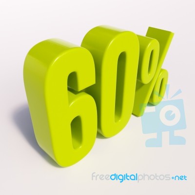 Percentage Sign, 60 Percent Stock Image