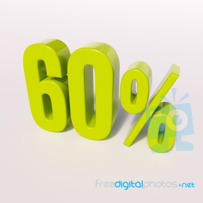 Percentage Sign, 60 Percent Stock Image