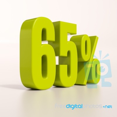 Percentage Sign, 65 Percent Stock Image