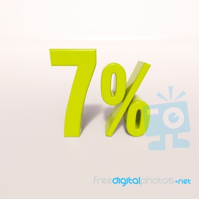 Percentage Sign, 7 Percent Stock Image