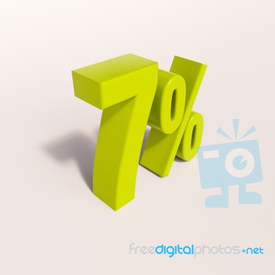 Percentage Sign, 7 Percent Stock Image