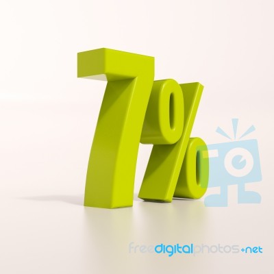 Percentage Sign, 7 Percent Stock Image
