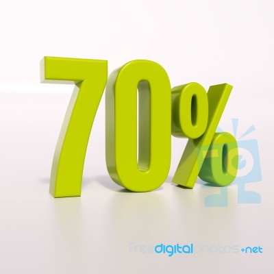 Percentage Sign, 70 Percent Stock Image