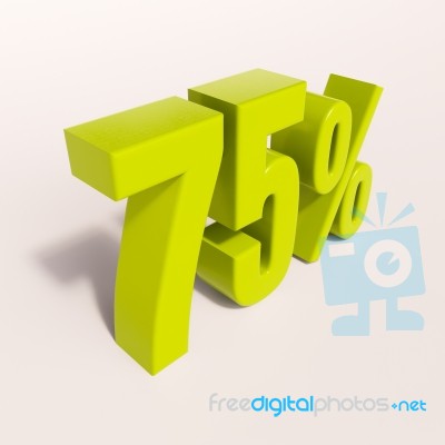 Percentage Sign, 75 Percent Stock Image