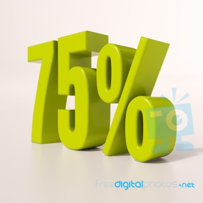 Percentage Sign, 75 Percent Stock Image