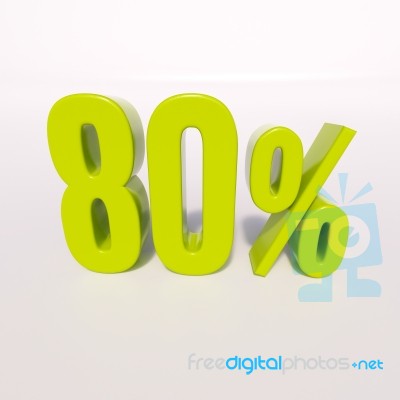 Percentage Sign, 80 Percent Stock Image