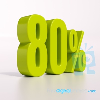 Percentage Sign, 80 Percent Stock Image