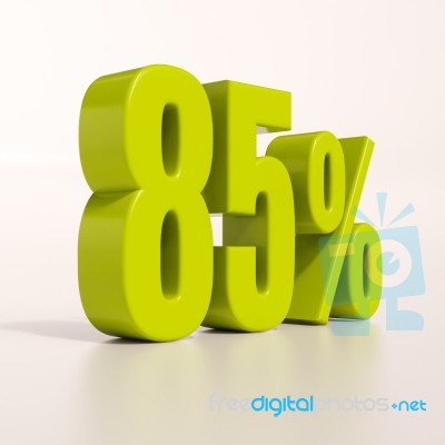 Percentage Sign, 85 Percent Stock Image