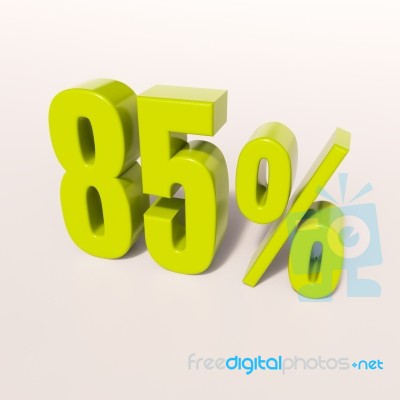 Percentage Sign, 85 Percent Stock Image