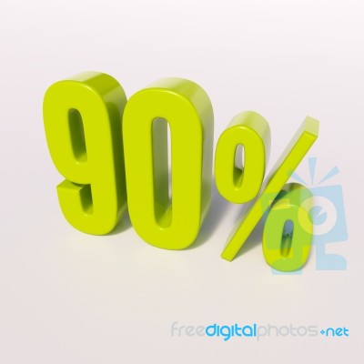 Percentage Sign, 90 Percent Stock Image