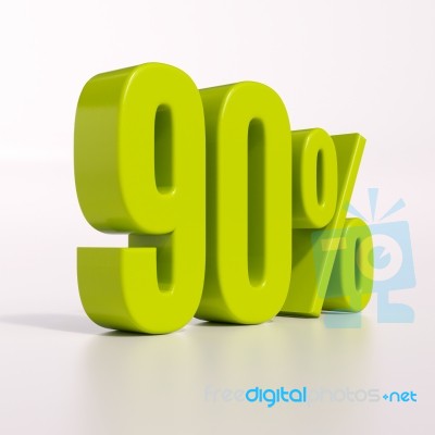 Percentage Sign, 90 Percent Stock Image