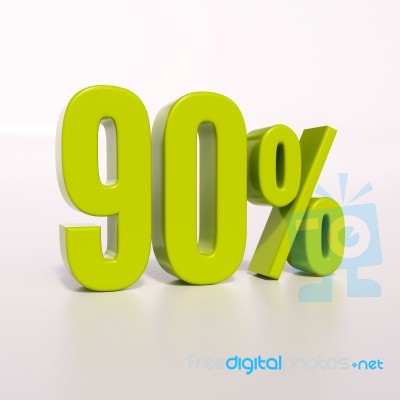 Percentage Sign, 90 Percent Stock Image