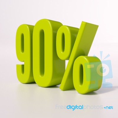 Percentage Sign, 90 Percent Stock Image