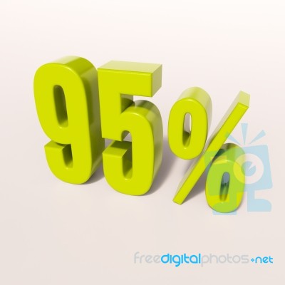 Percentage Sign, 95 Percent Stock Image