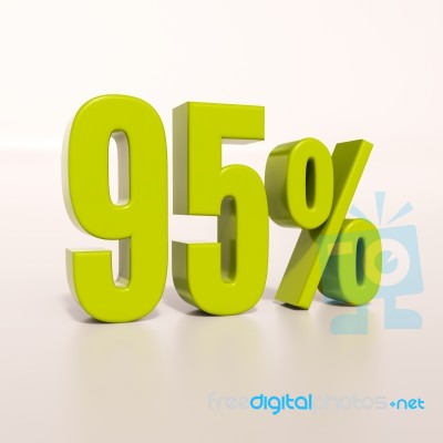 Percentage Sign, 95 Percent Stock Image