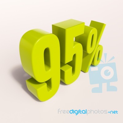 Percentage Sign, 95 Percent Stock Image