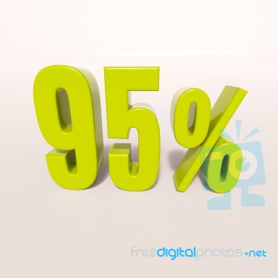 Percentage Sign, 95 Percent Stock Image