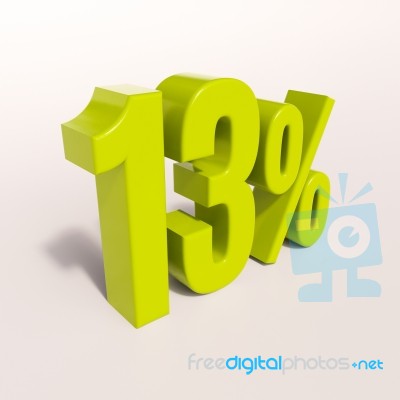 Percentage Sign,13 Percent Stock Image